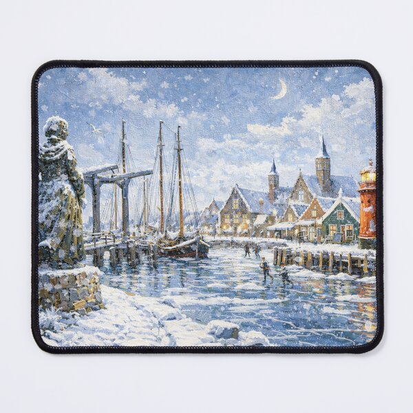 Item preview, Stavoren in the Netherlands painting – a winter scene in this beautiful European place. designed and sold by GalleryKauffeld.