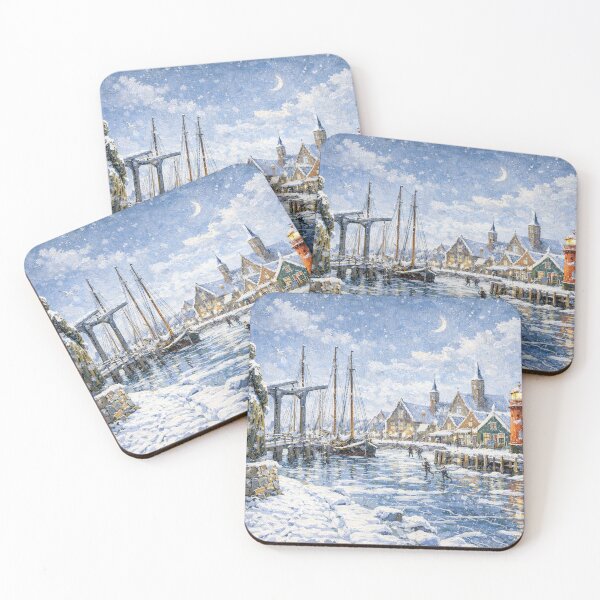Item preview, Stavoren in the Netherlands painting – a winter scene in this beautiful European place. designed and sold by GalleryKauffeld.