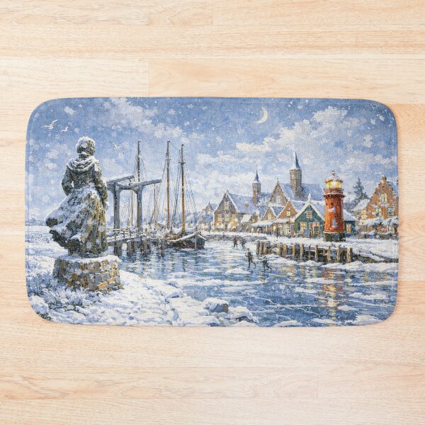 Item preview, Stavoren in the Netherlands painting – a winter scene in this beautiful European place. designed and sold by GalleryKauffeld.