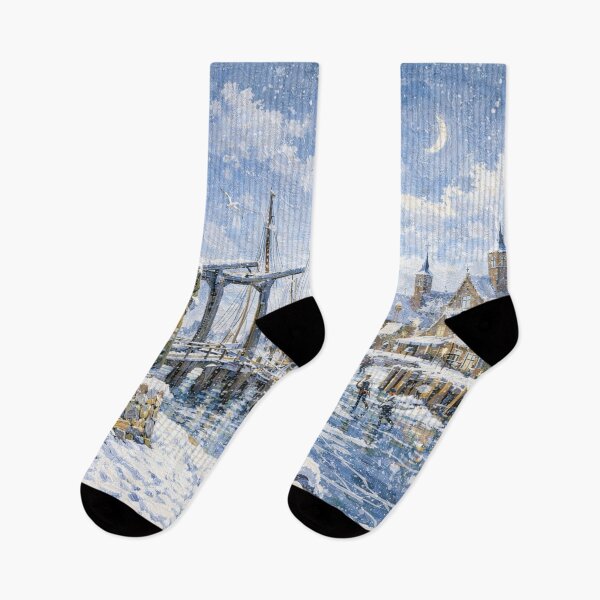 Item preview, Stavoren in the Netherlands painting – a winter scene in this beautiful European place. designed and sold by GalleryKauffeld.