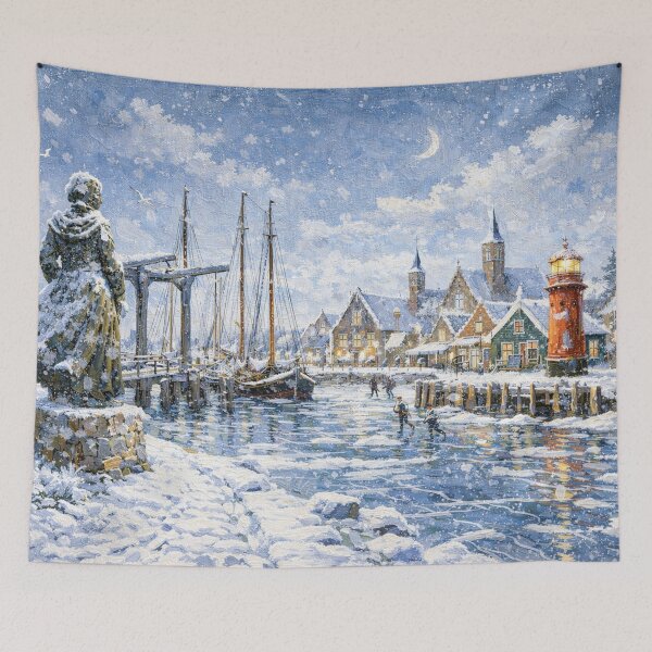 Item preview, Stavoren in the Netherlands painting – a winter scene in this beautiful European place. designed and sold by GalleryKauffeld.