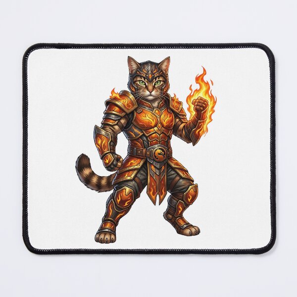 Item preview, Fire Warrior Cat – Fiery Elemental Cat designed and sold by TOOBIC.