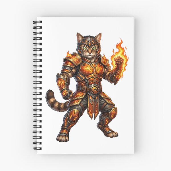 Item preview, Fire Warrior Cat – Fiery Elemental Cat designed and sold by TOOBIC.