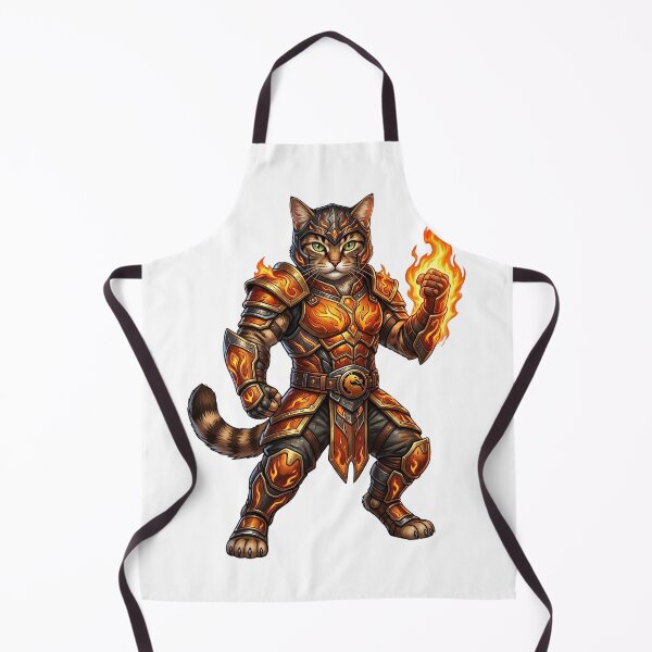 Item preview, Fire Warrior Cat – Fiery Elemental Cat designed and sold by TOOBIC.