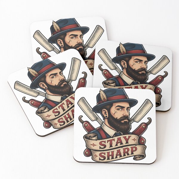 Item preview, Vintage Gentleman Barber Stay Sharp Emblem designed and sold by Barber MD Culture.