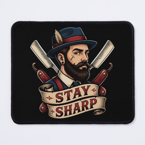 Item preview, Vintage Gentleman Barber Stay Sharp Emblem designed and sold by Barber MD Culture.
