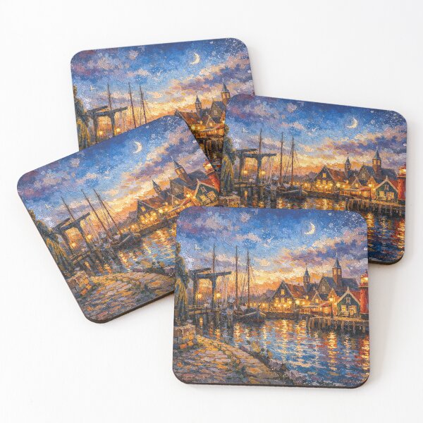 Item preview, Stavoren by night, the Netherlands – A Beautiful place in Europe. designed and sold by GalleryKauffeld.