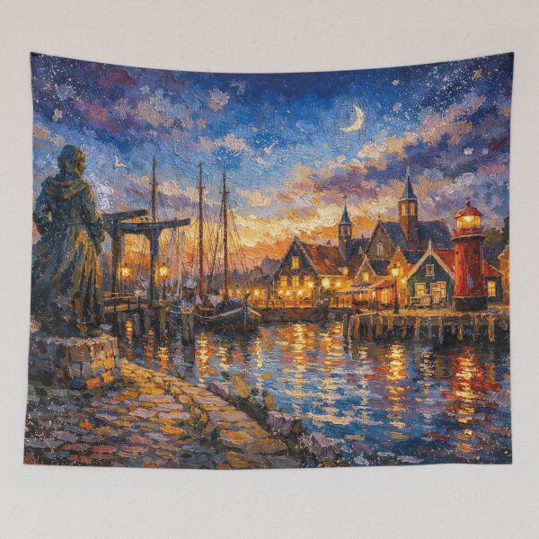 Item preview, Stavoren by night, the Netherlands – A Beautiful place in Europe. designed and sold by GalleryKauffeld.