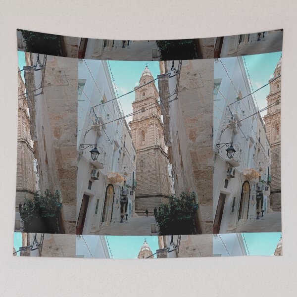 Item preview, Monopoli Cathedral Bell Tower - Historic Alley in Puglia Italy designed and sold by EpicVistas.