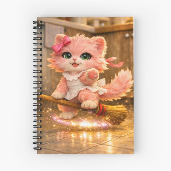 Item preview, Mimi Mew Riding a Broom – Funny Cute Cat Who Thinks She Can Fly designed and sold by Lalala cute.