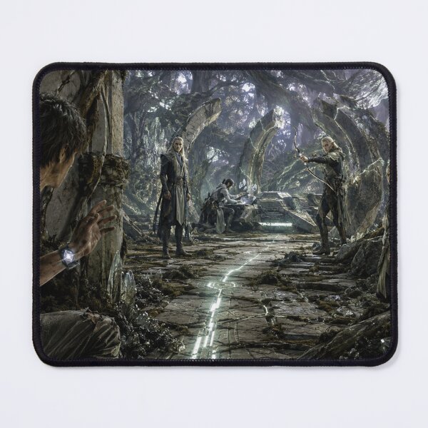Item preview, Elven First Contact in the Crystal Ruins | Epic Sci-Fi Fantasy Forest Art designed and sold by Element Horizon Studio.