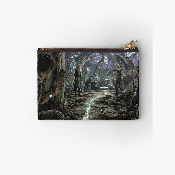 Item preview, Elven First Contact in the Crystal Ruins | Epic Sci-Fi Fantasy Forest Art designed and sold by Element Horizon Studio.