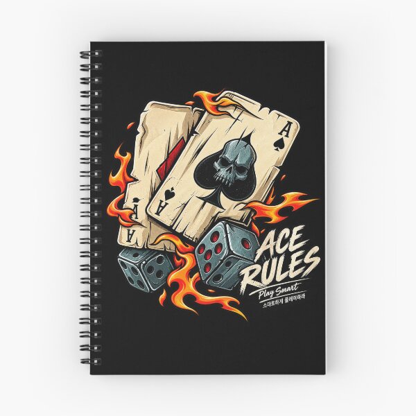 Item preview, Flaming Skull Ace of Spades - Edgy Poker & Korean designed and sold by SeoulVibeStudio.