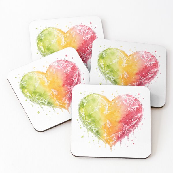 Item preview, Frozen heart in vibrant fruit colors designed and sold by Kisho.