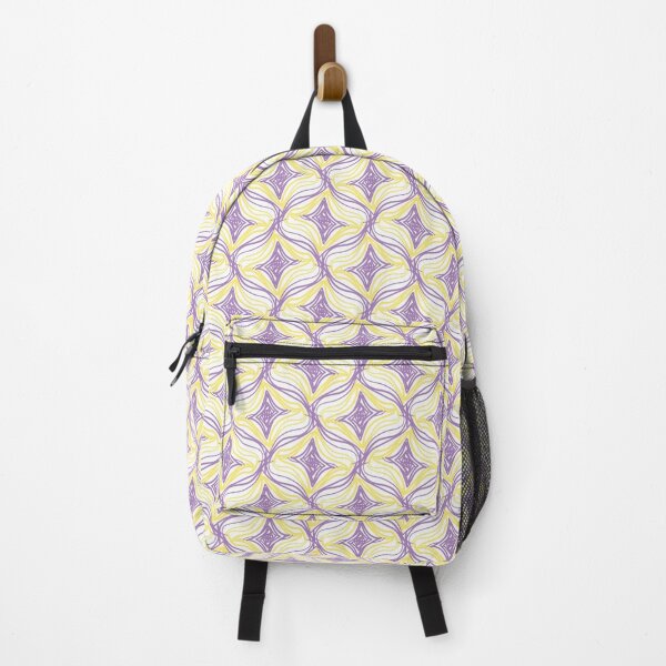 Item preview, Purple Yellow Swirl Diamond Line Pattern designed and sold by Zaya_art.