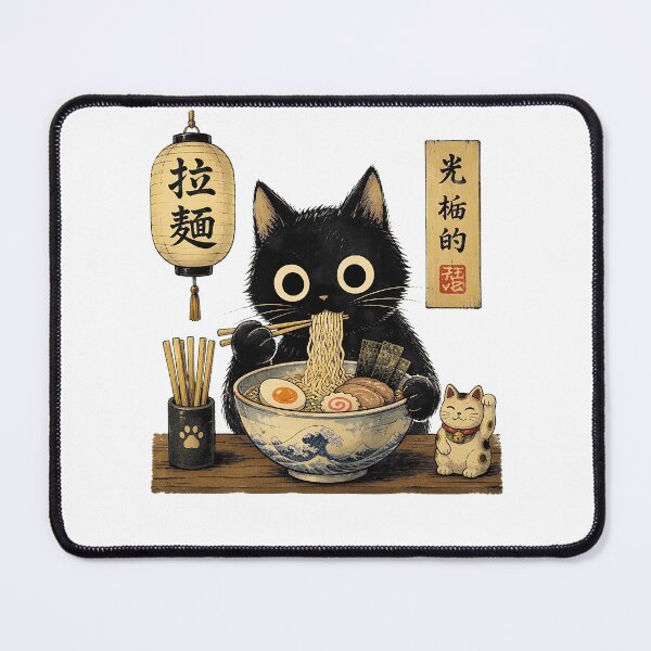 Item preview, Kawai Ramen Cat Japanese Noodles designed and sold by TypeRiotStudio.