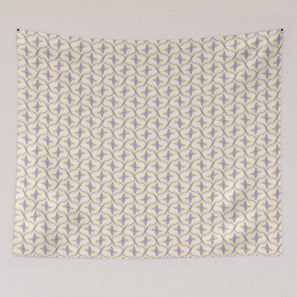 Item preview, Purple Yellow Swirl Diamond Line Pattern designed and sold by Zaya_art.