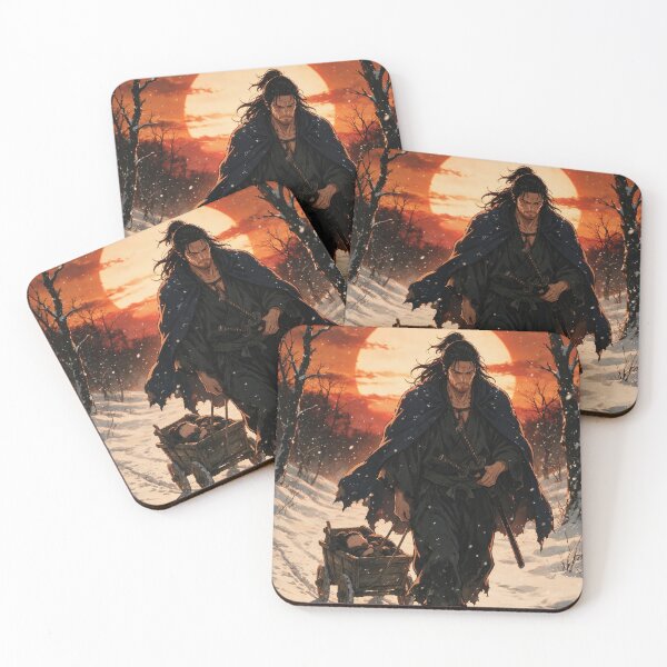 Item preview, Wandering Ronin Pulling a Cart Through Snow designed and sold by Lineer22.