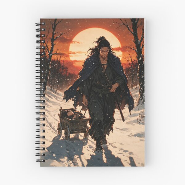 Artikelvorschau, Wandering Ronin Pulling a Cart Through Snow entworfen und verkauft von Lineer22.