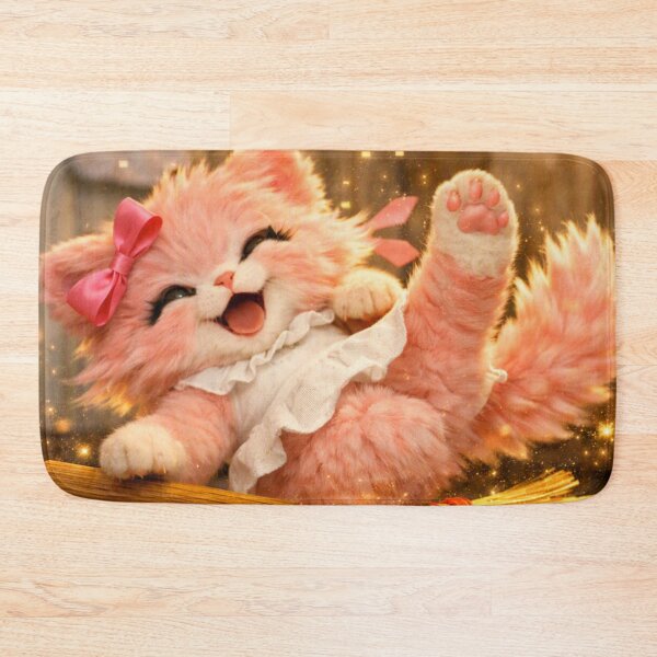 Item preview, Mimi Mew’s Magical Broom Fail – Cute Pink Cat designed and sold by Lalala cute.