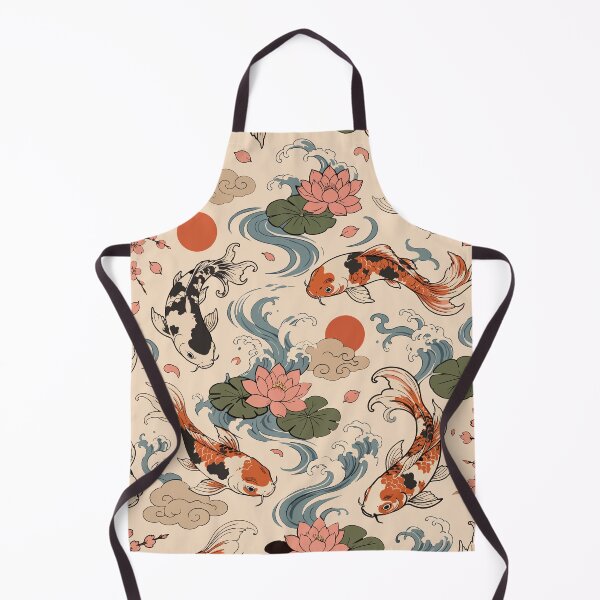 Item preview, Koi Fish Waves & Lotus Floral Pattern designed and sold by BanksyNB.