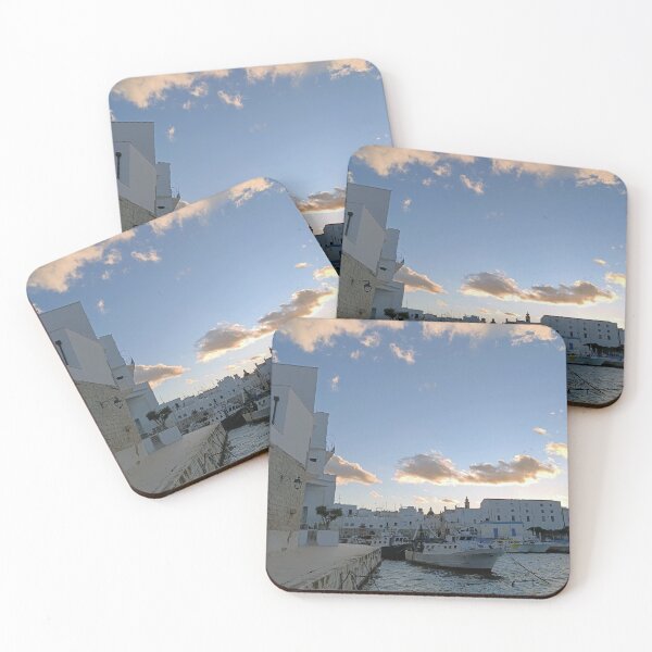 Item preview, Monopoli Fishing Harbor at Sunset - Golden Hour Puglia Italy designed and sold by EpicVistas.
