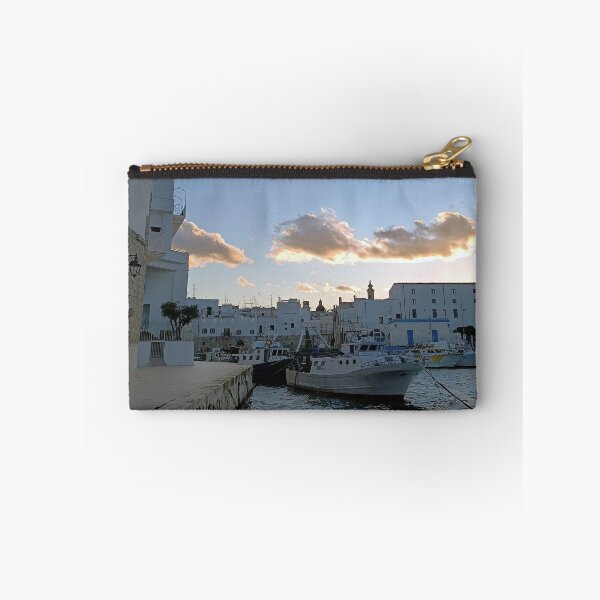 Item preview, Monopoli Fishing Harbor at Sunset - Golden Hour Puglia Italy designed and sold by EpicVistas.
