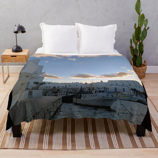 Item preview, Monopoli Fishing Harbor at Sunset - Golden Hour Puglia Italy designed and sold by EpicVistas.