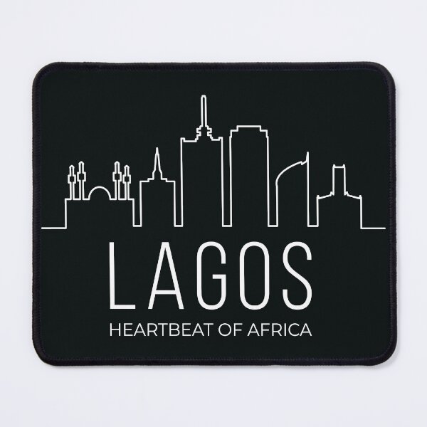 Item preview, Lagos Nigeria Heartbeat Of Africa | Minimalist Skyline designed and sold by MammothArt.