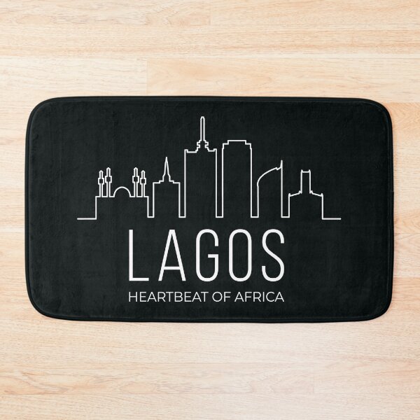 Item preview, Lagos Nigeria Heartbeat Of Africa | Minimalist Skyline designed and sold by MammothArt.