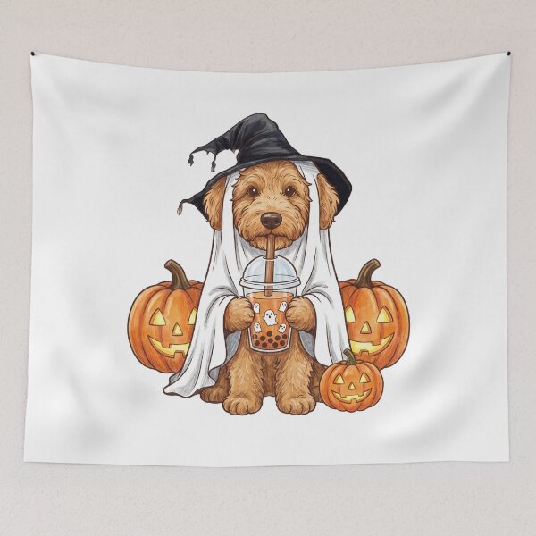 Item preview, Goldendoodle Ghost and Boba Cute Halloween Dog Humor designed and sold by hemagamo.