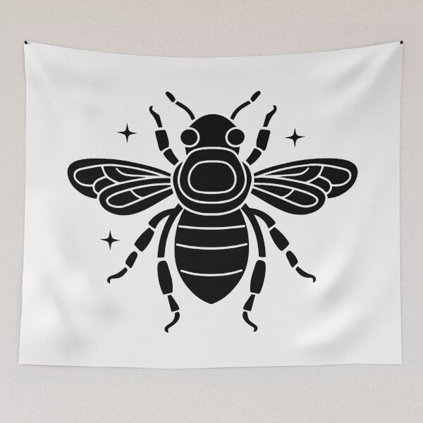 Item preview, Celestial Honey Bee Celestial Mystical Insect Silhouette designed and sold by Vision Crafted.