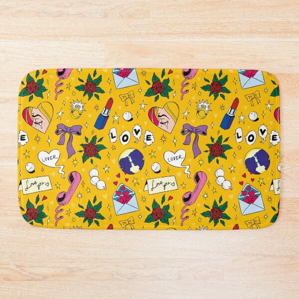 Item preview, Retro romance comic book pattern - Vintage pop art love (yellow) designed and sold by vaner-vaner.