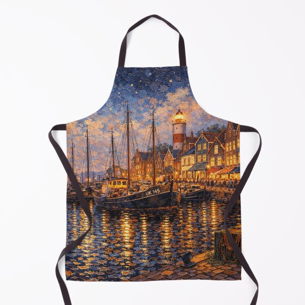 Item preview, Urk by night painting, the Netherlands – A Beautiful place in Europe. designed and sold by GalleryKauffeld.