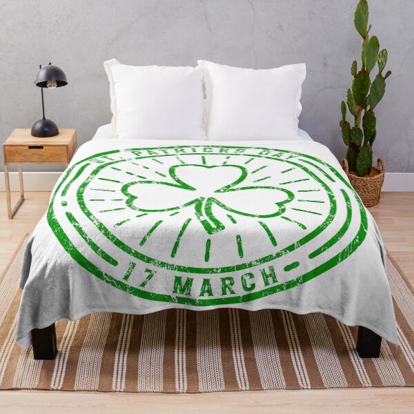 Item preview, St Patricks Day Shamrock Vintage Green Rubber Stamp designed and sold by chaaval.