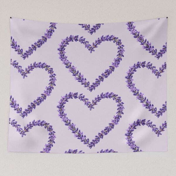 Item preview, Lavender heart made of purple blossoms designed and sold by Kisho.