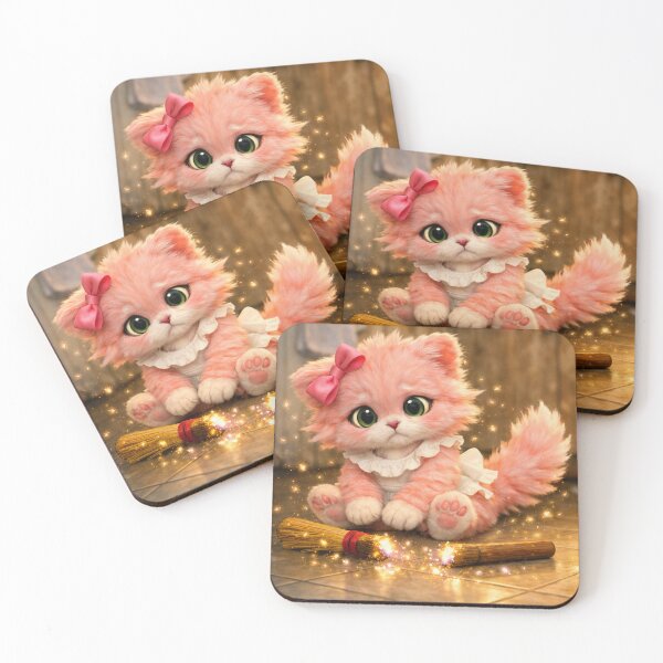 Item preview, Mimi Mew and the Broken Broom – Sad Pink Cat designed and sold by Lalala cute.