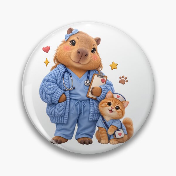 Item preview, Little Nurse Capybara | Caring Healthcare Hero designed and sold by Cozy Art for Cozy Souls.