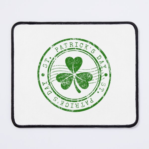 Item preview, St Patricks Day Shamrock Vintage Green Rubber Stamp designed and sold by chaaval.