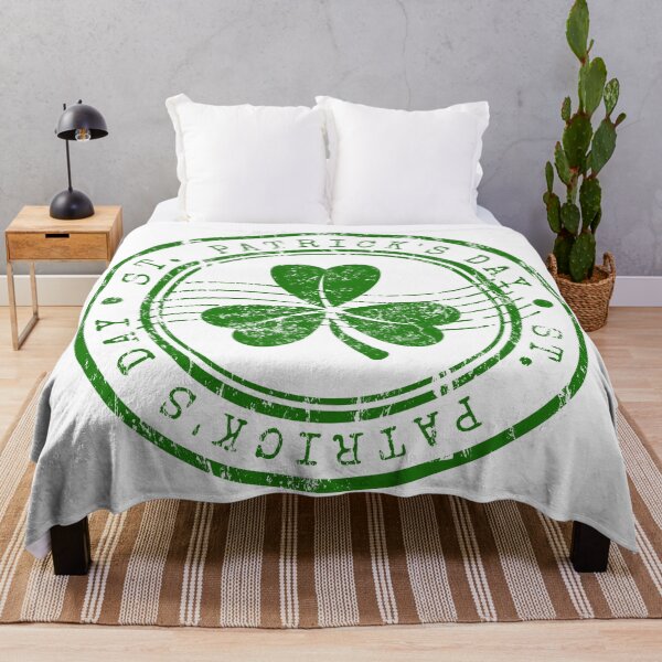 Item preview, St Patricks Day Shamrock Vintage Green Rubber Stamp designed and sold by chaaval.