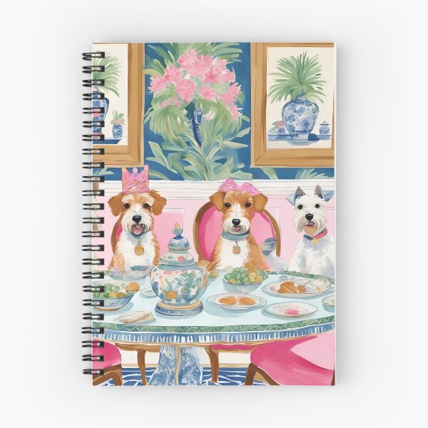 Item preview, Grandmillennial art, Dogs having dinner party designed and sold by SophieClimaArt.