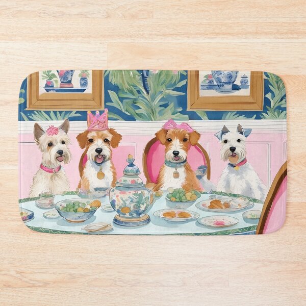 Item preview, Grandmillennial art, Dogs having dinner party designed and sold by SophieClimaArt.