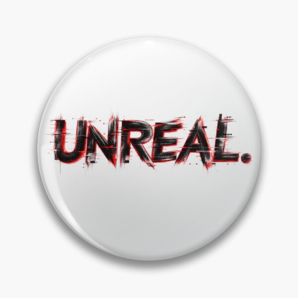 Item preview, UNREAL. – Red Glitch Cyberpunk Typography designed and sold by UnglaublichGut.
