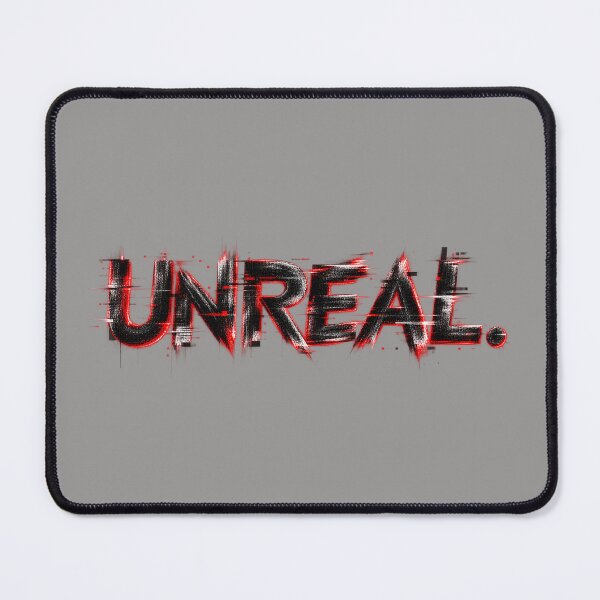 Item preview, UNREAL. – Red Glitch Cyberpunk Typography designed and sold by UnglaublichGut.