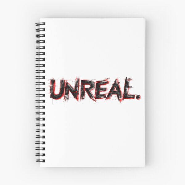 Item preview, UNREAL. – Red Glitch Cyberpunk Typography designed and sold by UnglaublichGut.