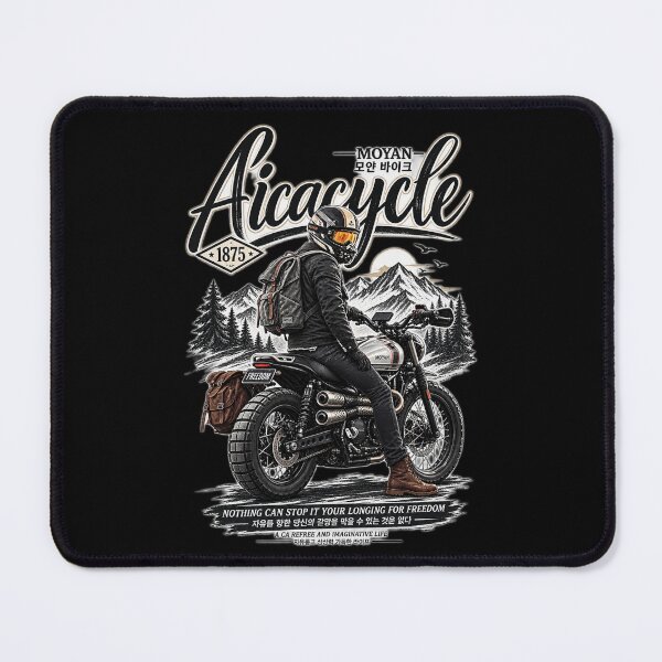 Item preview, Vintage Scrambler Motorcycle - Mountain Adventure & Korean designed and sold by SeoulVibeStudio.