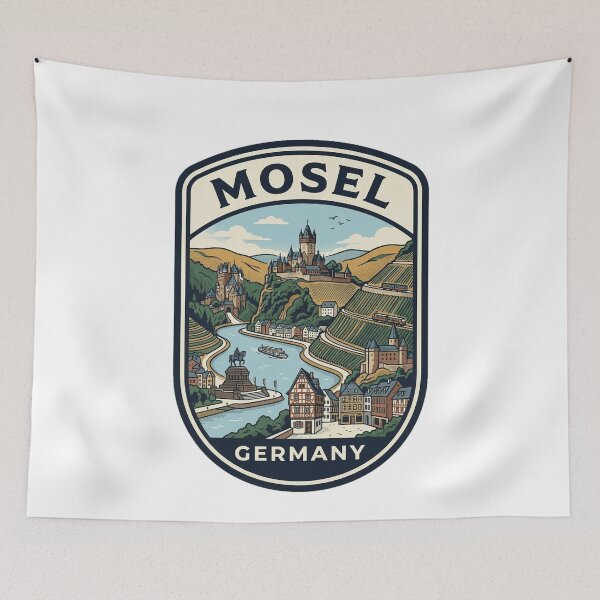 Item preview, Mosel Valley Germany Vintage Travel Badge designed and sold by k3rstman1.