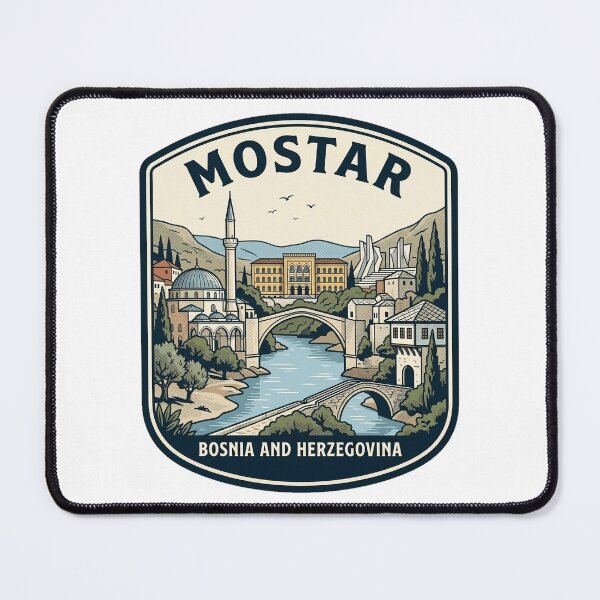 Item preview, Mostar Bosnia and Herzegovina Vintage Travel Badge designed and sold by k3rstman1.