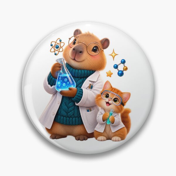 Item preview, Little Scientist Capybara | Curious STEM Explorer designed and sold by Cozy Art for Cozy Souls.