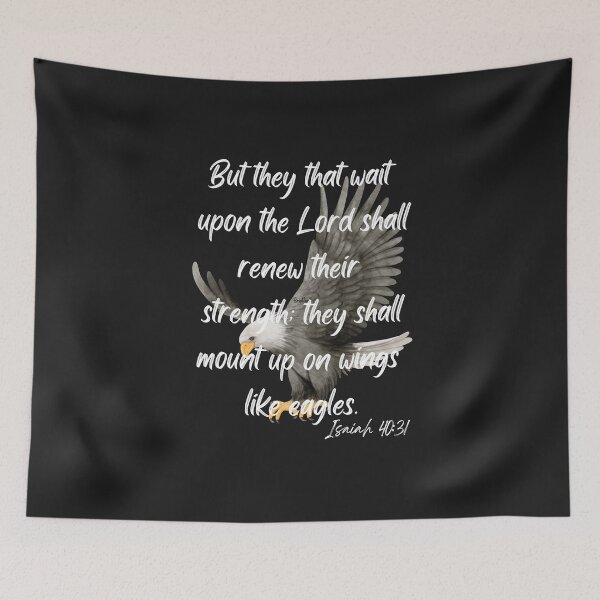 Item preview, Isaiah 40:31 Eagle – Christian Strength Scripture Design designed and sold by TetelestaiWeave.